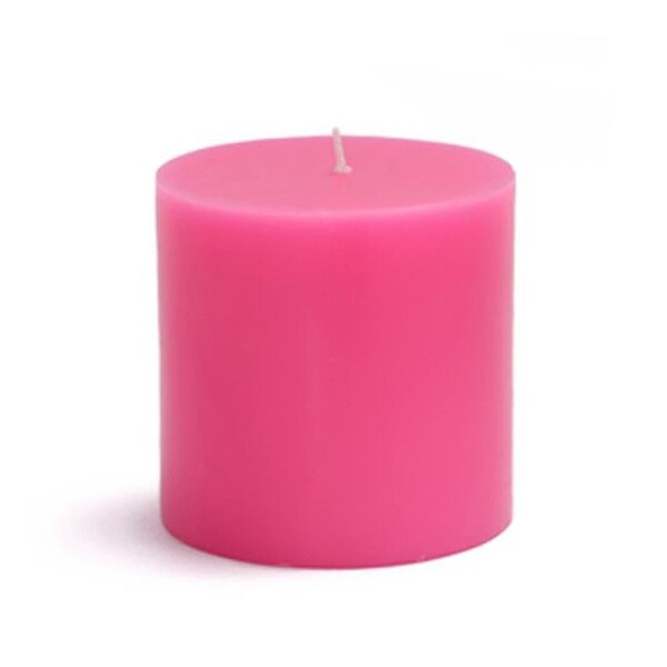 Zest Candle Zest Candle CPZ-073-12 3 x 3 in. Hot Pink Pillar Candles -12pcs-Case- Bulk CPZ-073_12 - main